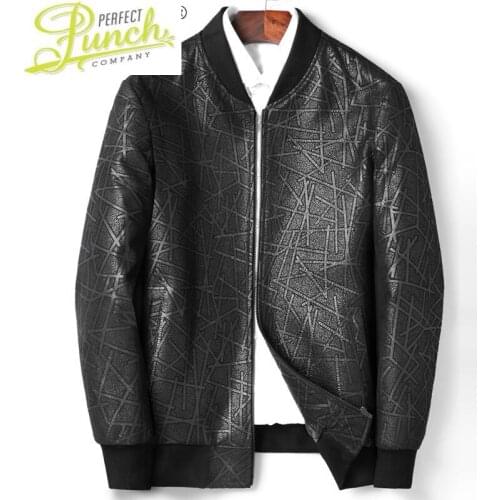 Clothing Men New Motorcycle Genuine Leather Jacket Mens Clothes 6XL Printinting Sheepskin Coat Ropa Hombre LXR372