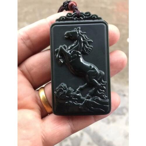 Natural and Tian Yu Bing Qing Yu Jie Lotus Pendant Pendant necklace sweater chain