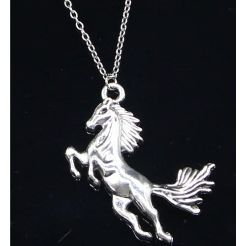 New Fashion Necklace 51x32mm running horse Pendants Short Long Women Men Colar Gift Jewelry Choker