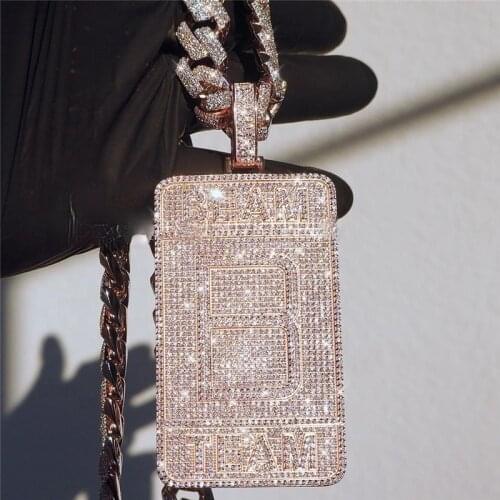 OTIY Iced Out Charm Luxury Jewelry 925 Sterling Silver VVS Moissanite Diamond White Gold Plated Price Pendant Necklace