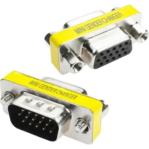 VGA male to male Female to female Male to female jack DB15 pin Convertor Adapter for Monitors Projectors VGA Splitters KVM