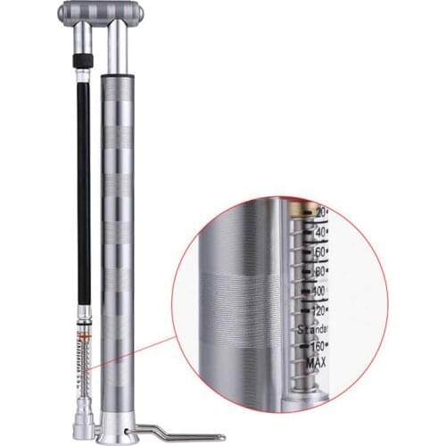 Portable Cycling Pump Gauge Bicycle Adapter Tire Inflator Air Needle Schrader Presta Valve Hand Bike Pump