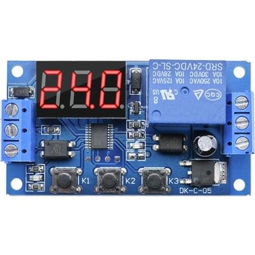 With Case 24V LED Display Automation Digital Delay Timer Control Switch Relay Module Relay Cycle Control Time Module