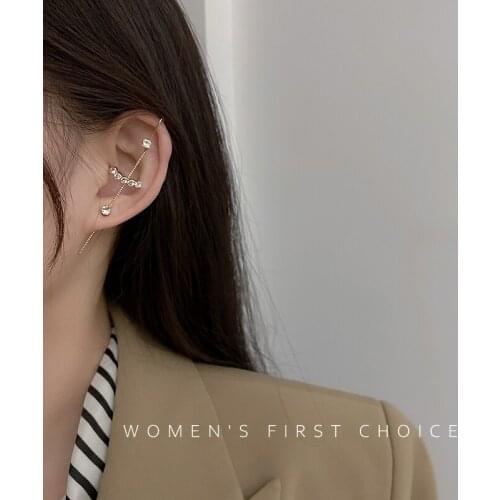 Pierced Ear Cuff Cartilago Spike Cubic Zirconia 925 Sterling Silver Clip On Earrings For Women Dainty Simple Jewelry