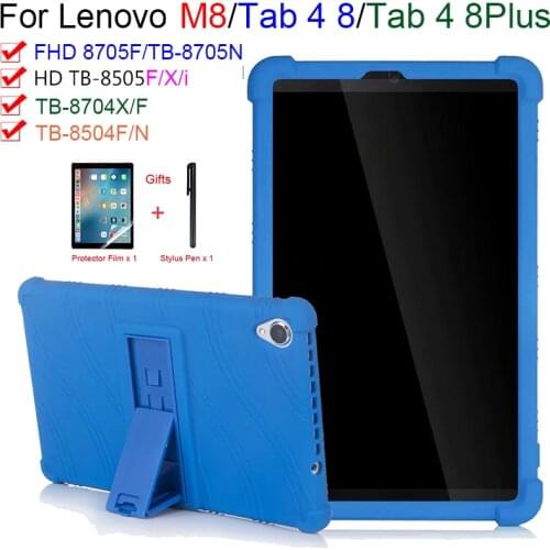 Silicon Case For Lenovo Tab M8 FHD TB-8705F/N Tab M8 HD TB-8505X/F 8" Protective Cover Case for Lenovo Tab 4 8 Plus TB-8704X/F/N
