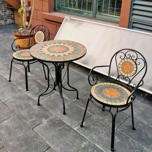 Nordic Iron Art Living Room Set Minimalist Modern Table and Chair Living Room Set Furniture Balcony Leisure Living Room Sets