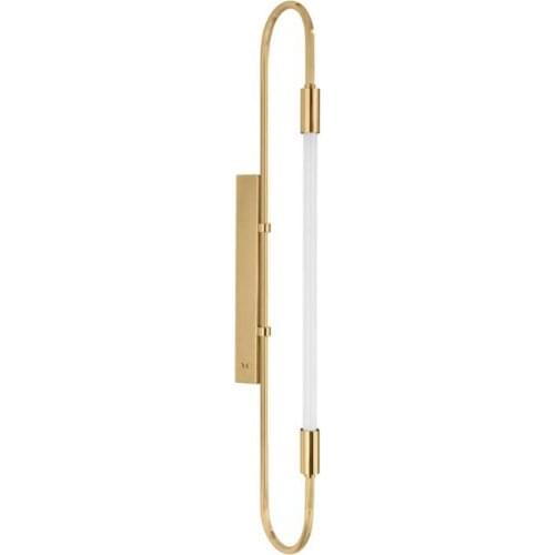 Modern light luxury simple metal ring light-emitting tube art wall lamp dining room living room corridor wall lamp