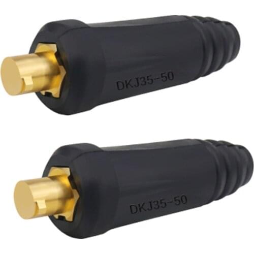 2pcs DKJ35-50 Welding Cable Male Connector Plug Welder Quick Fitting Male Cable Connector Plug Welding Machine 315A