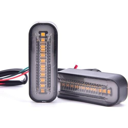 LED Turn Signals Motorcycle Turn Signals Light DRL Flowing Motorcycle Flasher Blinker Stop Tail Lamp Universal M10 Brake Light