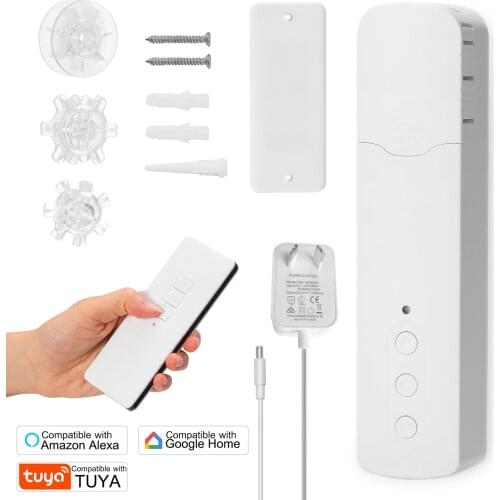 Tuya WiFi TM616EGWT Intelligent Pull Bead Curtain Motor Remote Controller Intelligent Home Hotel Electric Curtain Motors