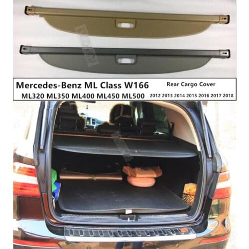 For Rear Trunk Security Shield Cargo Cover For Mercedes-Benz ML Class W166 ML320 ML350 ML400 2012-2018 High Qualit Auto Accessor