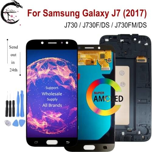 5.5" AMOLED J730 LCD For Samsung Galaxy J7 2017 LCD J730F/DS J730FM Display Screen Touch Sensor Digitizer Assembly Replacement