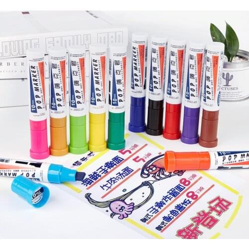 1Pcs 10MM Multifunction Marker Pens 12 Colors High Capacity Art Markers Quickly Dry Eco-friendly Marker Pen School Supplies