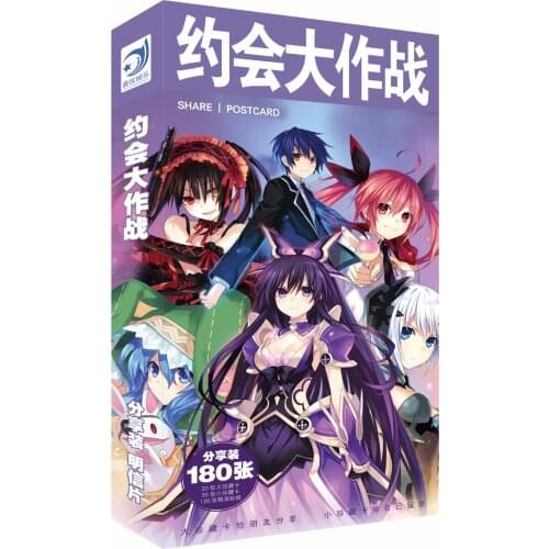 180pcs/set Anime Date A Live Postcard toy Date A Live Magic Paper Postcard Collection Card toys gifts
