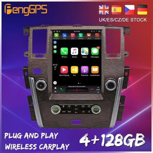 128G Tesla Style Screen For Nissan Patrol Y62 2010 - 2020 Car Radio Multimedia Video Player Navigation GPS Android Auto 2 din