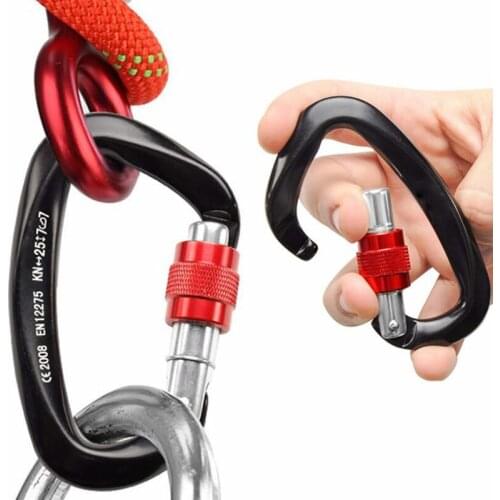Booms Fishing Aluminum Alloy Carabiner Keychain Outdoor Camping Climbing Snap Clip Lock Buckle Hook Fishing Tool