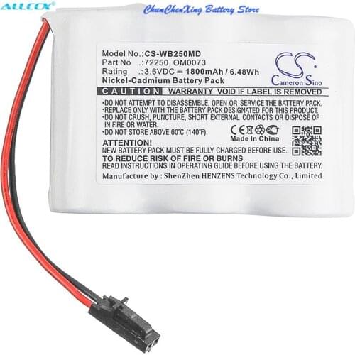 Cameron Sino 1800mAh Battery 72250,OM0073 for Welch-Allyn Lumi View,Ophthalmoscope,Spot Vital Signs Monitor