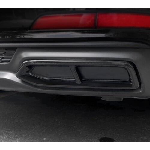 For Audi A6 C8 2019 Car Styling Tail Pipes Exhaust Pipe Silencer Frame Cover Trim Sticker Chrome Exterior Accessories