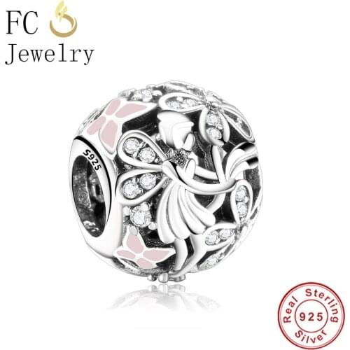 FC Jewelry Fit Original BrandCharms Bracelet 925 Sterling Silver European Flower Butterfly Breloques Kralen Beads Berloque