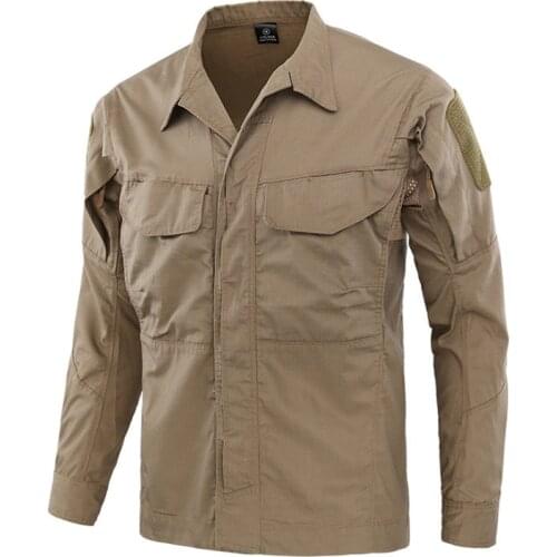 Camouflage Tactical Shirt Men Combat Military Uniform Outdoors Camping Hiking Climbing Camisas Male Training Fishing Clothes
