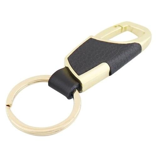 Leather for Car Gold luxurious male shield key ring Key Chains keychains