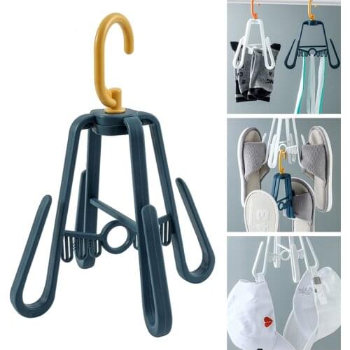 Multifunctional Shoe Rack Foldable Plastic Non-slip Storage Rack Practical Rotating Drying Rack