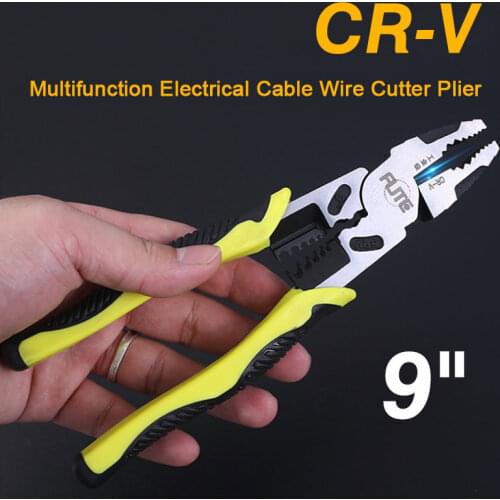 Multifunction multitool Electrician Cable Wire Cutter Plier 9" Long Nose plier Cutting Nippers Stripping Crimpping Hand tools