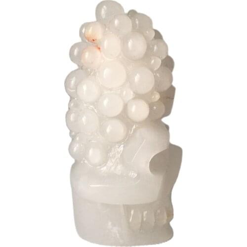 Natural jade handcarved Buddha skull home collection holiday gifts lovely wisdom art A peaceful and healthy energy field
