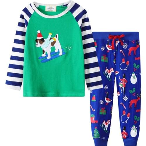 Autumn Winter European And American Style Brand Childrens Clothes Boys Girls Puppy Suit Baby Long-sleeved Cotton Clothing Sets