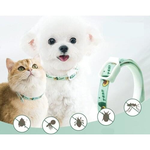 Personalized Pet Dog Collars Nylon Travel Puppy Necklace Dog Cat Anti Flea Ticks Mosquitoes Outdoor Adjustable Cat Accessories
