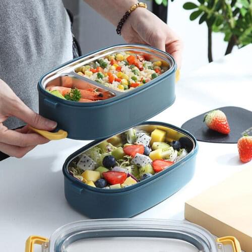 Tableware Bento Food Container Storage Breakfast Boxes Stainless Steel Insulated Lunch Box student School Multi-layer Lunch Box