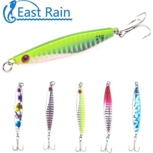 East Rain 2.56in 2pcs Fishing Lure Spinner Spoon Sequin Hard Bait 3D Eyes Minnow Wobblers Artificial Metal Bait Free shipping