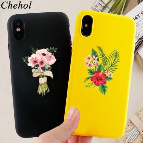 Floral Flower luxury Phone Case for IPhone 11 Pro 8 7 6s Plus X XS MAX XR Cases Soft TPU Silicone Box Back Covers Accessories