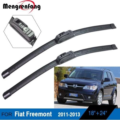 2 Pieces Car Front Windscreen Wiper Soft Rubber Frameless Wiper Blades For Fiat Freemont 2011 2012 2013
