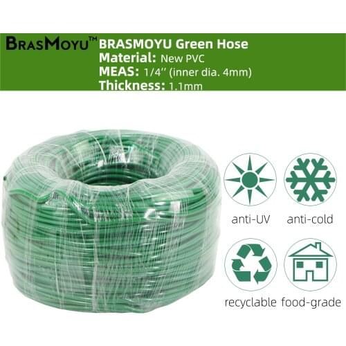 10-70m 4/7mm Watering PVC Hose Garden 1/4inch Tubing Pipe 1/4'' Connector fit Plants Irrigation System Kit Greenhouse