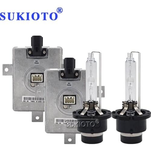 SUKIOTO OEM W3T14371 X6T02981 55W D2S Replacement Xenon Ballast Kit For TL TSX Mazda 3 Car Headlight D2S D2R Xenon Bulb Kit