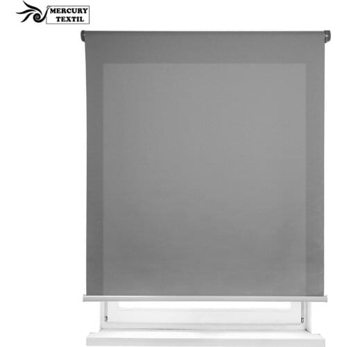 MERCURY textile smooth translucent roller mat for window room, salon, dining room, home kitchen (gray)