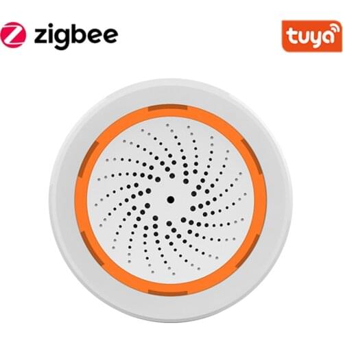 Tuya Smart Temperature And Humidity Alarm Built-In Battery 3 In 1 Zigbee Sensor, Can Be Used With TUYA Smart Hub
