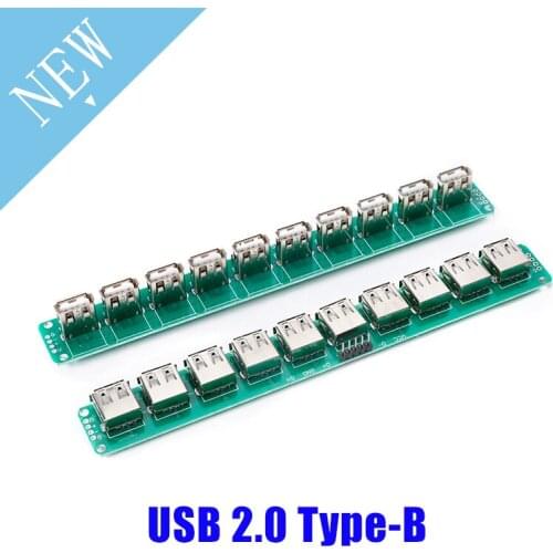USB2.0 female 10-connected test board USB adapter board PCB Converter Adapter Breakout Board 180 Degree Vertical