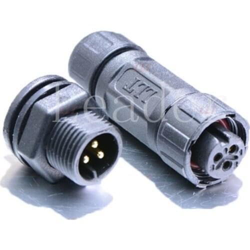 High performance 2 pole M12 male panel, front mounted, wire to panel connector hot selling