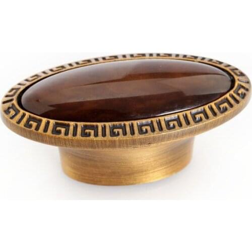 10Pcs Furniture Hardware Crystal Glass Kitchen Drawer Handle Knobs(L:58mm)