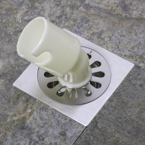 10x10cm 304 Stainless Steel Floor Drain Trash Bathroom Washing Machine Shower Drain Bathroom Deodorant Drain Filter Cover