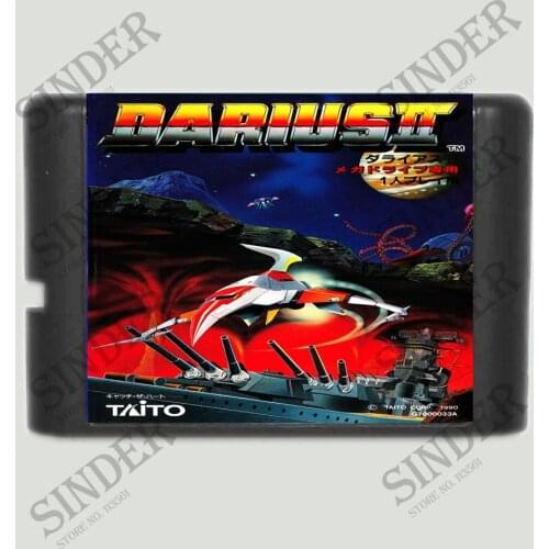 Darius II 16 bit MD Game Card For Sega Mega Drive For Genesis