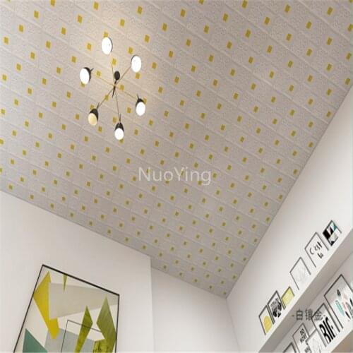 3d Self-adhesive Ceiling Decoration Sticker Three-dimensional Wall Sticker Roof Panel Foam Wallpaper Living Room Bedroom Home