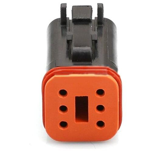 5/10sets 6pin 1.6mm automotive electric wire harness plug plastic waterproof connector DT06-6S