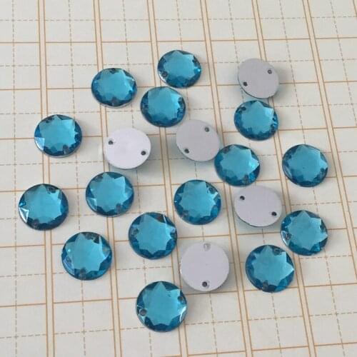 500pcs acrylic diamond button clip book circular double hole imitation diamond 10mm garment decorative sewing button-E445