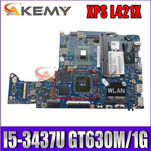 Akemy CN-0X4WPV X4WPV FOR Dell XPS L421X Laptop Motherboard QLM00 LA-7841P REV:1.0(A00) I5-3437U GT630M/1G Mainboard notbook pc