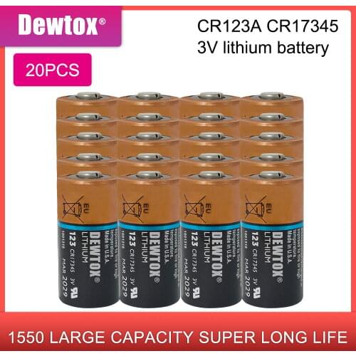20pcs/lot Original Duracell 123 Lithium 3V Arlo Camera Battery CR123A CR17345 DL123A EL123A 123A