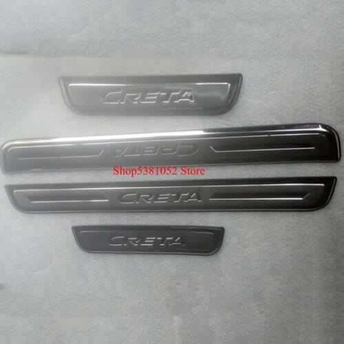 For Hyundai Creta Accessories Stainless Steel Door Sill Pedal Cover Trim 2014 2015 2016 2017 2018 2019 Car Decoration