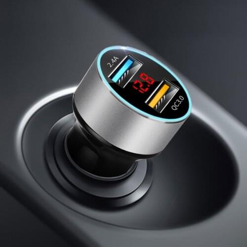 3.1A Car Charger Dual USB Fast Charging QC3.0 Phone Power Adapter For iPhone 12 11 Pro Max 6 7 8 Xiaomi Redmi Huawei